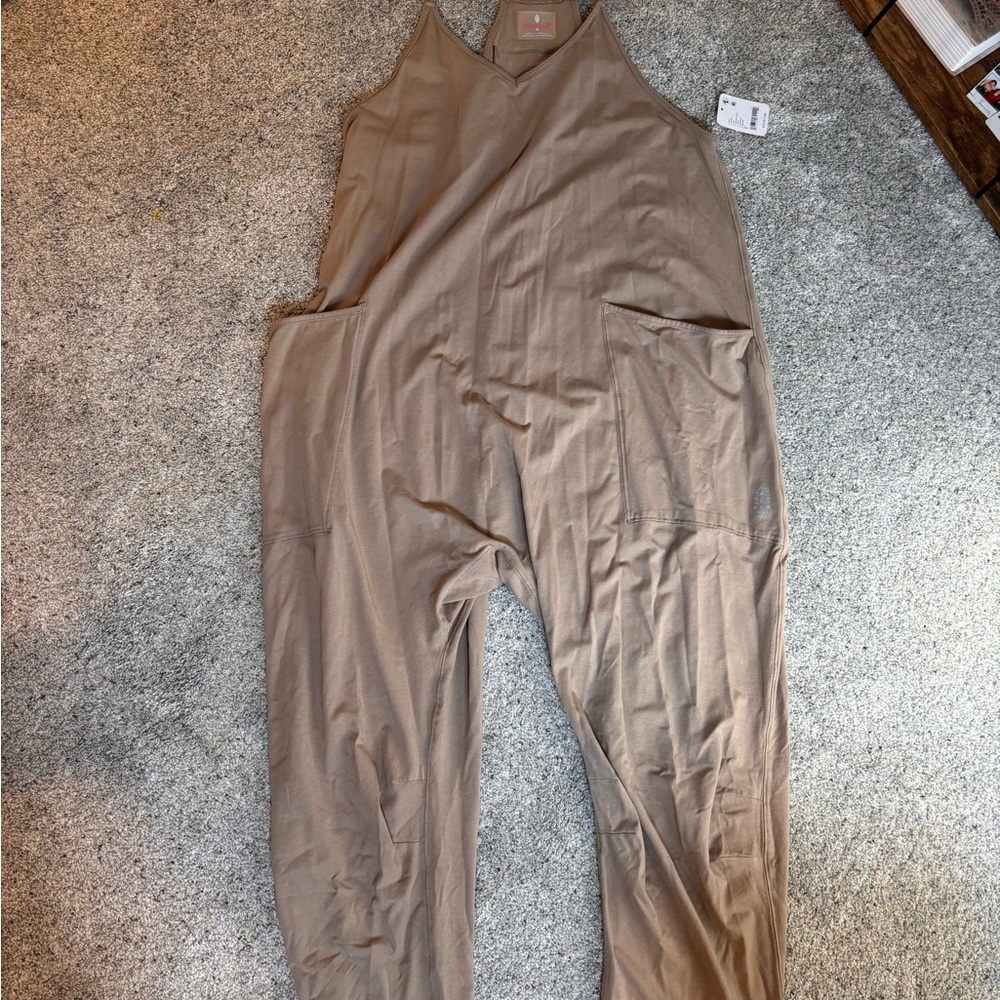 Stylish Tan Sleeveless Jumpsuit